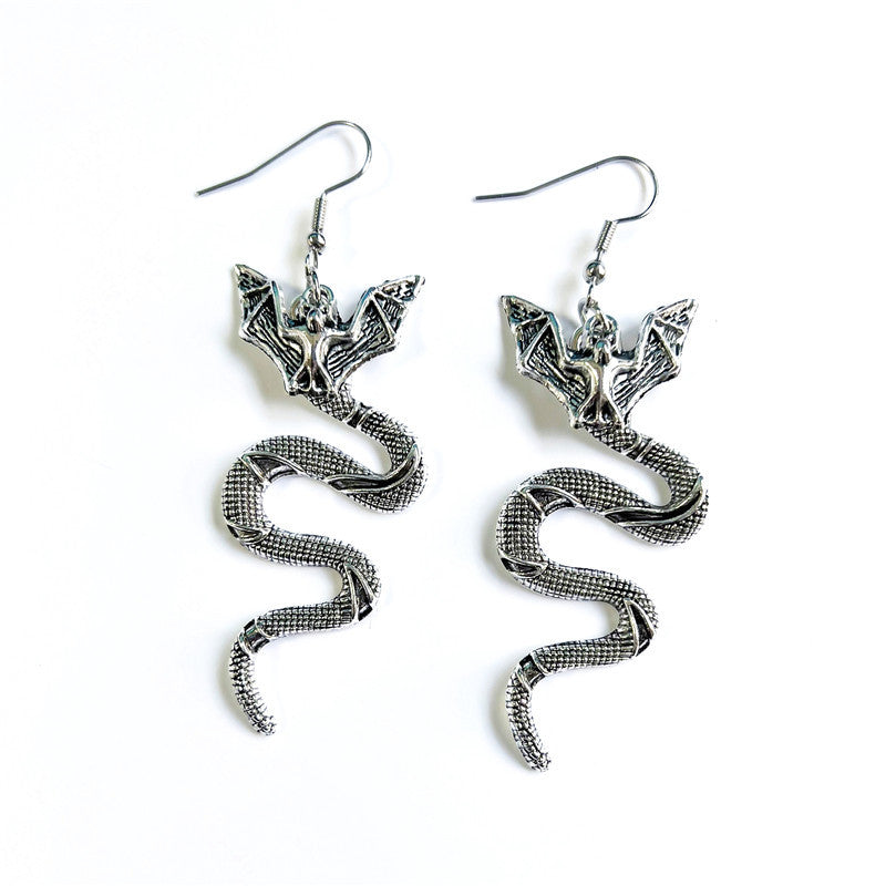 Wholesale  gothic skeleton, bat, snake, spider, moon, rose, moth, earring neutral punk